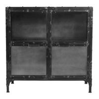 Leen Bakker - HSM Collection Vitrinekastje Brooklyn - 90x40x90 Cm - IJzer - Zwart