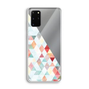 Gekleurde driehoekjes pastel: Samsung Galaxy S20 Plus Transparant Hoesje