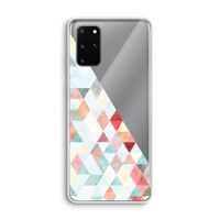 Gekleurde driehoekjes pastel: Samsung Galaxy S20 Plus Transparant Hoesje