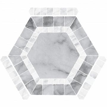 Monopole Avant Hexagon Tegels Ibiza Grijs 22 x 25 CM Porselein