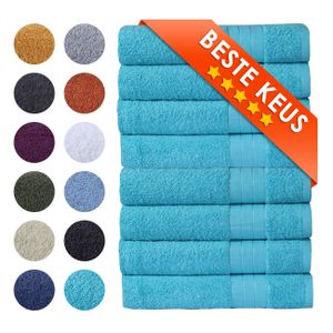 Zavelo Luxe Handdoeken - Hotelkwaliteit - Badhanddoeken - 50x100 cm - 8 Stuks - Aqua