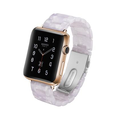 Eenvoudige mode hars horlogebandje voor Apple Watch serie & 40mm & serie 3 & 2 & 1 38mm (wit)
