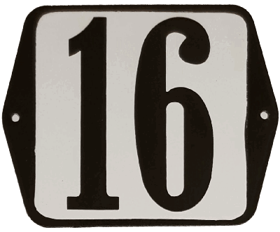 Huisnummer standaard nummer 16 - Warentuin mix
