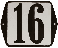 Huisnummer standaard nummer 16 - Warentuin mix