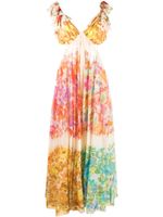 ZIMMERMANN robe mi-longue Raie à fleurs - Tons neutres