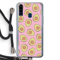 Dancing avocados: Samsung Galaxy A20s Transparant Hoesje met koord