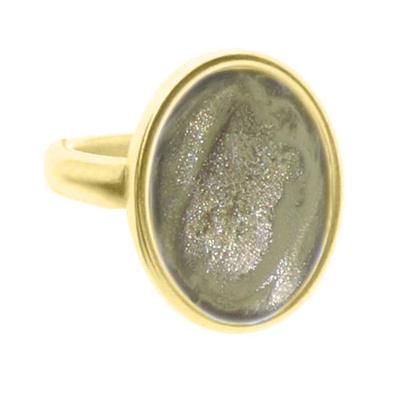 Qoss Ring Diede Mosgroen | Goud