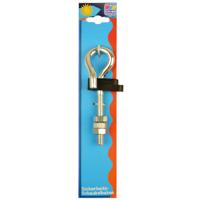 Happy People schommelhaak - 1x - zilver - staal - 16 cm - met moer Happy People schommelhaak - 1x - zilver - staal - 16 cm - met moer