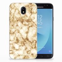 Samsung Galaxy J7 2017 | J7 Pro | TPU | Siliconen hoesje | Marmer Goud