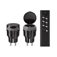 KlikAanKlikUit compacte stekkerset voor buiten schakelaar (zwart, 70258)