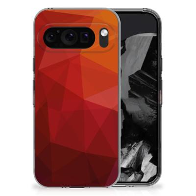 TPU Hoesje voor Google Pixel 9 Pro XL Polygon Red TPU Hoesje voor Google Pixel 9 Pro XL Polygon Red