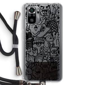 Vexx Black Mixtape: Xiaomi Redmi Note 10S Transparant Hoesje met koord