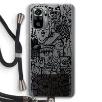 Vexx Black Mixtape: Xiaomi Redmi Note 10S Transparant Hoesje met koord