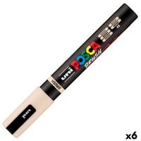 Markeerstift BRUSH POSCA PC-5BR Beige (6 Stuks)