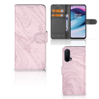 OnePlus Nord CE 5G Bookcase Marble Pink - Origineel Cadeau Vriendin