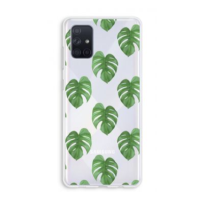 Monstera leaves: Galaxy A71 Transparant Hoesje