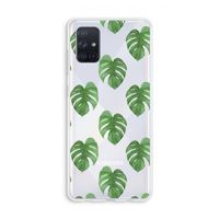 Monstera leaves: Galaxy A71 Transparant Hoesje