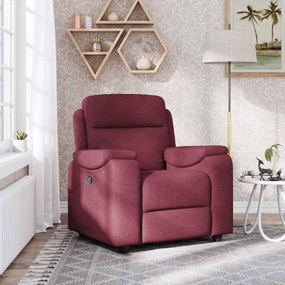 Fauteuil verstelbaar stof wijnrood