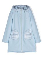 Herno Kids manteau en laine à design à empiècements - Bleu