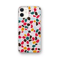 Colored Giraffe: iPhone 12 mini Transparant Hoesje