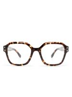 Isabel Marant Eyewear lunettes de vue carrées à effet écailles de tortue - Marron