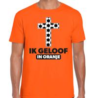 Verkleed T-shirt voor heren - ik geloof in oranje - oranje - EK/WK voetbal supporter - Nederland - thumbnail