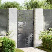 Tuinpoort met slot Zwart 85 x 175 cm Poedergecoat staal