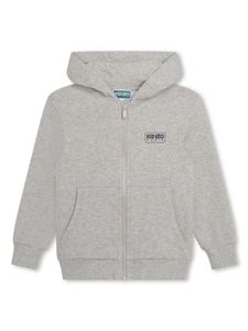 Kenzo Kids hoodie en coton à logo imprimé - Gris