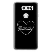 Friends heart black: LG V30 Transparant Hoesje