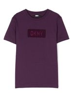 Dkny Kids t-shirt en coton biologique à patch logo - Violet