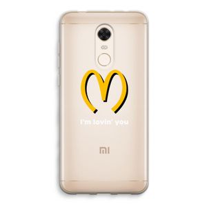 I'm lovin' you: Xiaomi Redmi 5 Transparant Hoesje