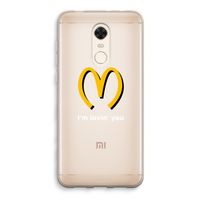 I'm lovin' you: Xiaomi Redmi 5 Transparant Hoesje