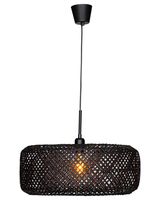 Zwarte hanglamp bamboe met E27 fitting By Rydens Aira - thumbnail