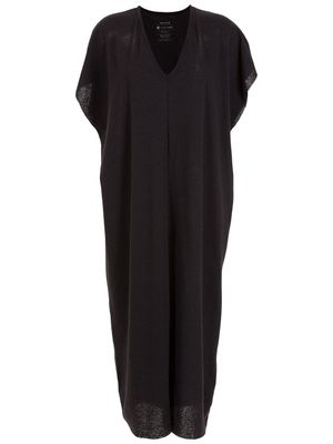 Osklen robe mi-longue à col v - Noir