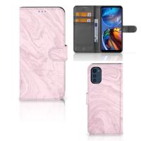 Motorola Moto E32 | Moto E32s | Bookcase | Marble Pink - Origineel Cadeau Vriendin