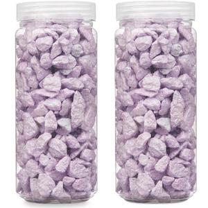 Giftdecor decoratie stenen/steentjes/kiezels - lila paars - 10-20 mm steentjes - 1400 gram