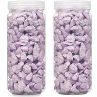 Giftdecor decoratie stenen/steentjes/kiezels - lila paars - 10-20 mm steentjes - 1400 gram