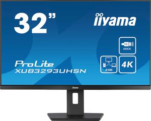 Iiyama ProLite LED-monitor Energielabel G (A - G) 80 cm (31.5 inch) 3840 x 2160 Pixel 16:9 4 ms HDMI, DisplayPort, Hoofdtelefoon (3.5 mm jackplug), USB, USB-C