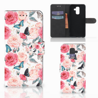 Samsung Galaxy A6 Plus 2018 Hoesje Butterfly Roses - thumbnail