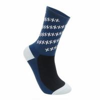 Fietsen sokken mannen vrouwen racefiets sokken outdoor Racing ademend basketbal voetbal sokken (marineblauw)