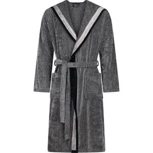 Cawö Cawo Heren Home Badjas met Capuchon 56 5841 natuur-zwart