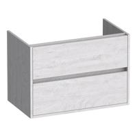 Brauer Adore - Onderkast - 80 cm - met 2 Softclose Lades Greeploos en 1 Sifon Uitsparing - Forest Seashell