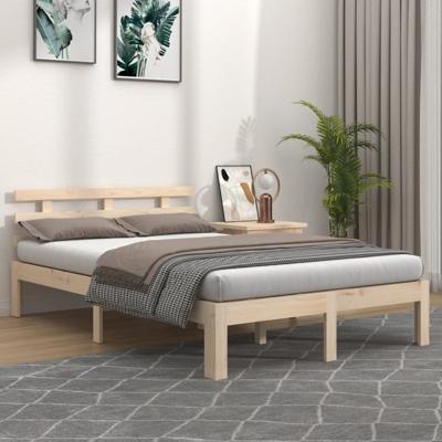 Bedframe zonder matras massief hout 140x200 cm
