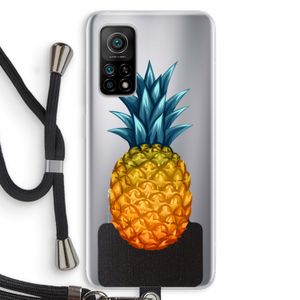 Grote ananas: Xiaomi Mi 10T 5G Transparant Hoesje met koord