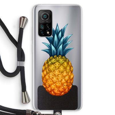 Grote ananas: Xiaomi Mi 10T 5G Transparant Hoesje met koord