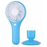 Draagbare USB ventilator met standaard - blauw - kunststof - 20 x 10 cm Draagbare USB ventilator met standaard - blauw - kunststof - 20 x 10 cm