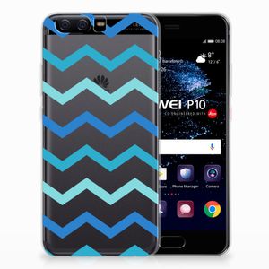 Huawei P10 TPU bumper Zigzag Blauw