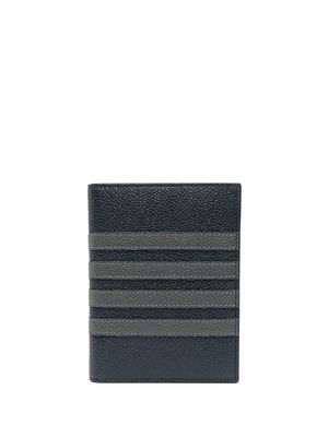 Thom Browne étui pour passeport à détail 4 bandes signature - Bleu