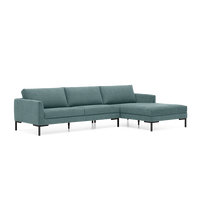 Hoekbank Amalfi Blauw Stof - thumbnail