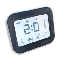 Keuken timer digitale wekker groot LCD-aanraakscherm worden geleverd met nachtlampje voor het bakken van koken (wit)